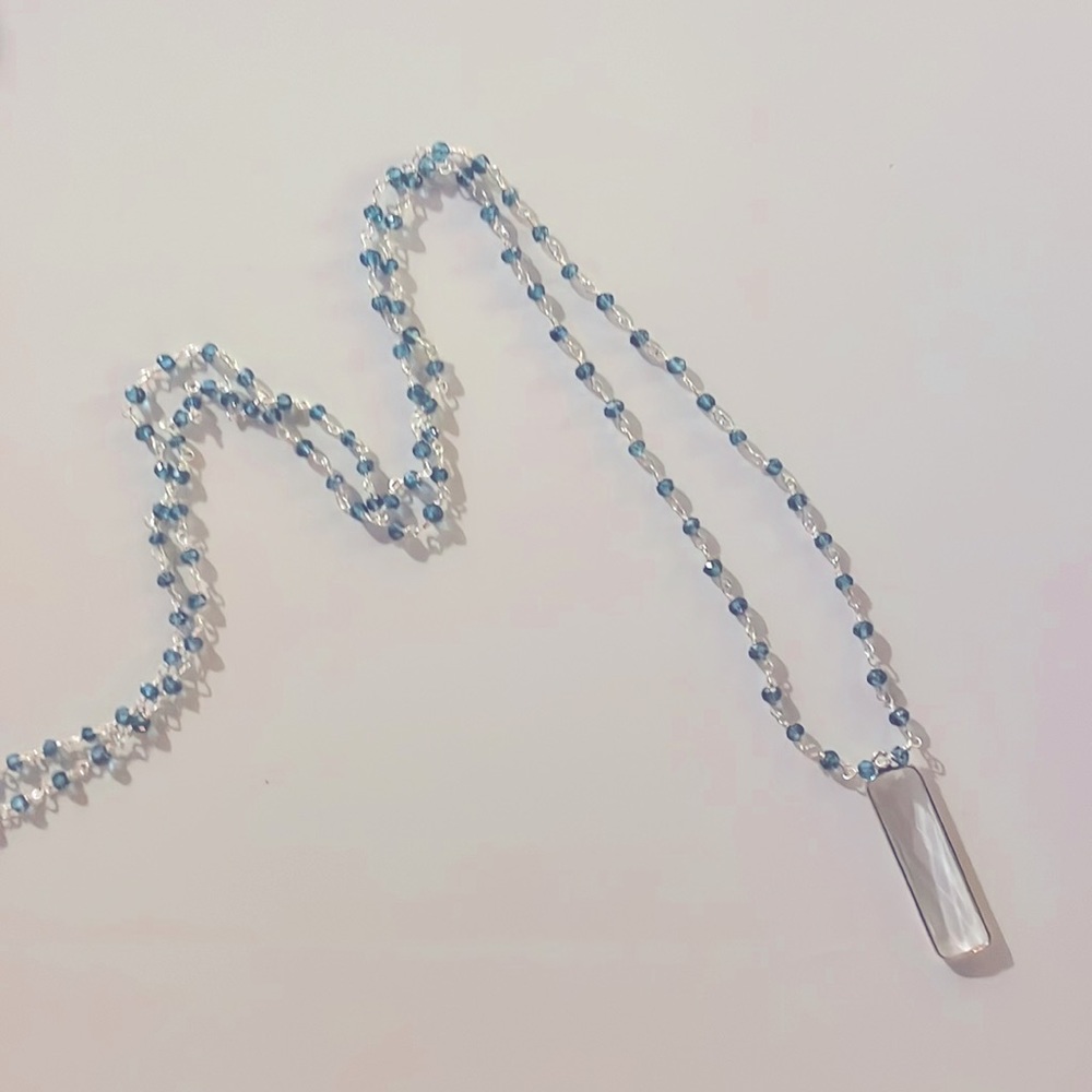 New Stunning Blue Quartz necklace